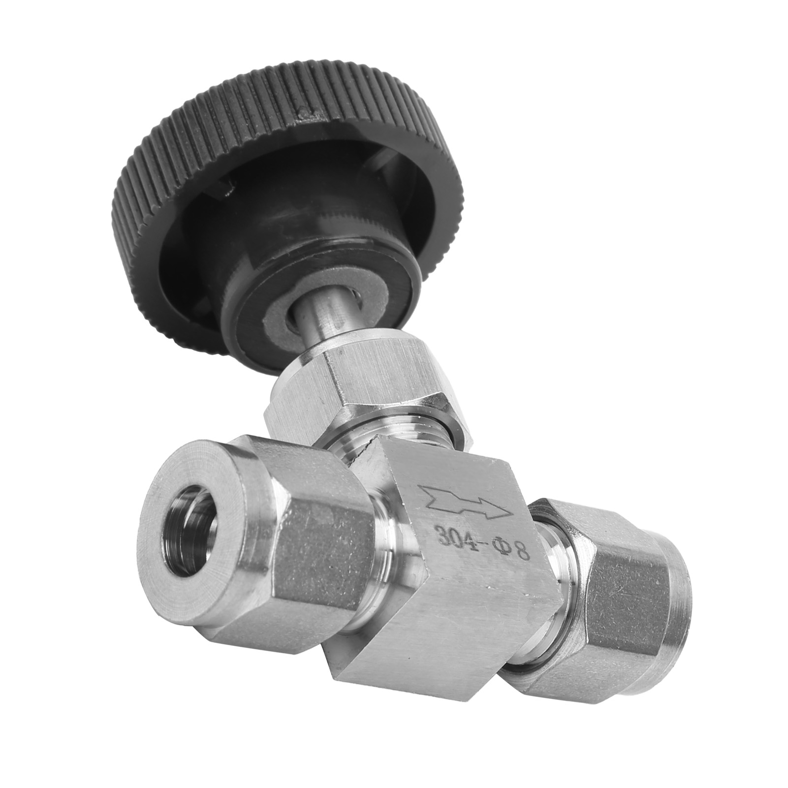 Ventil Aus Edelstahl 304, Zweiwege-hochdruck-nadelventil Zur Regulierung Des Durchflusses Von Wasser, Gas, Öl Und Anderen Flüssigkeiten, Ф8