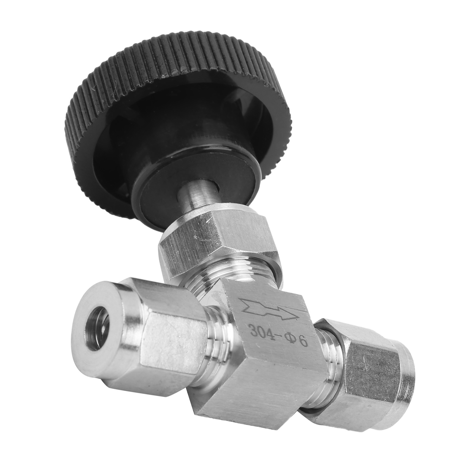 Ventil Aus Edelstahl 304, Zweiwege-hochdruck-nadelventil Zur Durchflussregelung Von Wasser, Gas, Öl Und Anderen Flüssigkeiten, Ф6