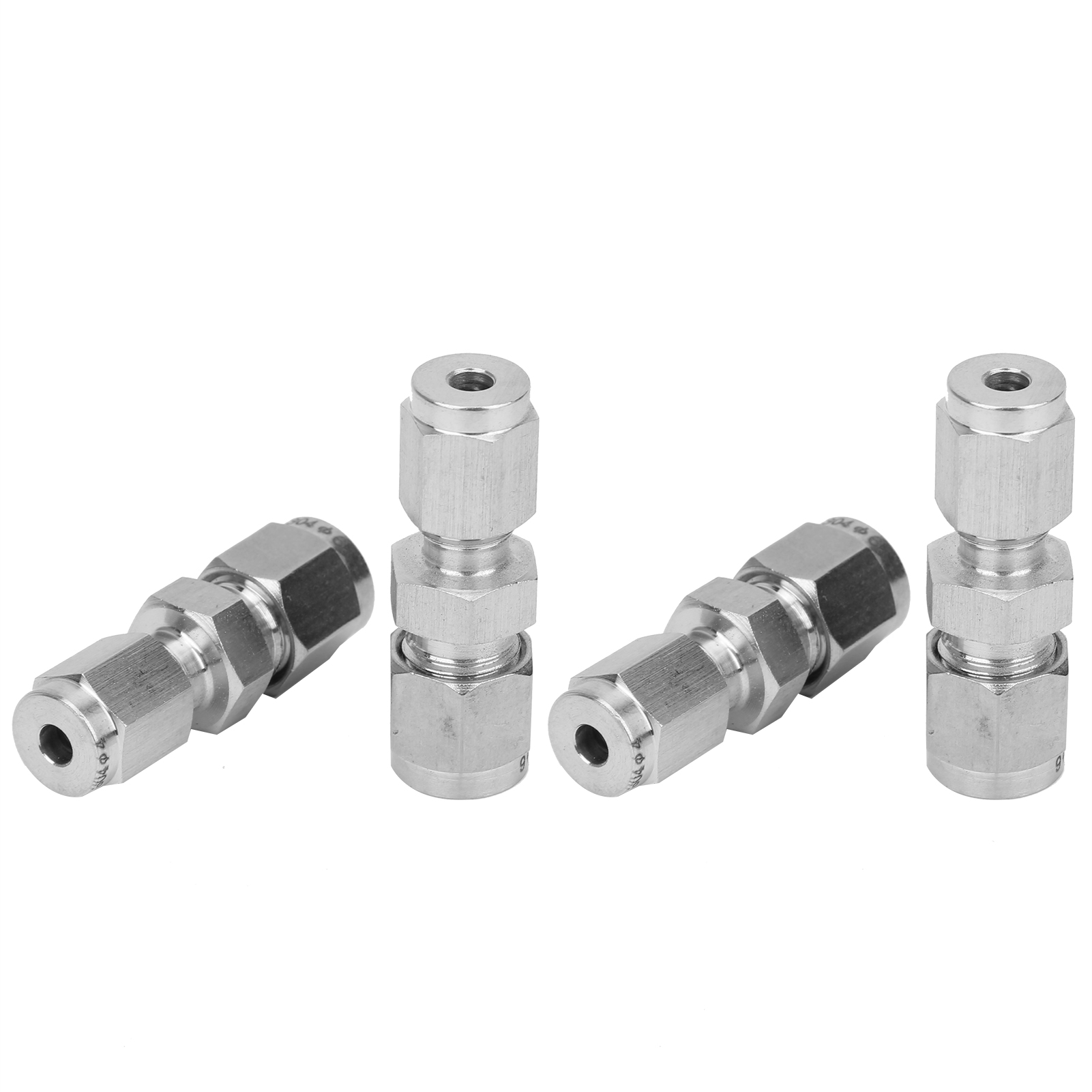 4 Stück Edelstahl-doppelring-klemmverschraubungen Mit Konverteradapter (ф4/ф6)