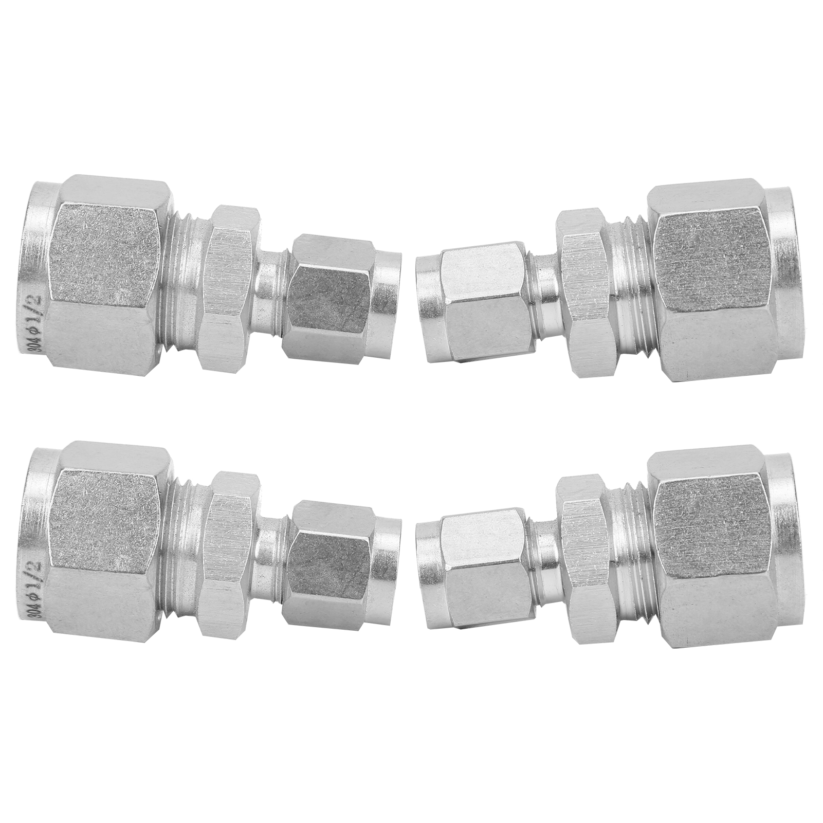 Edelstahl-klemmverschraubungen, Gerade Mit Doppeltem Klemmring Für Rohre (ф1/4-ф1/2)