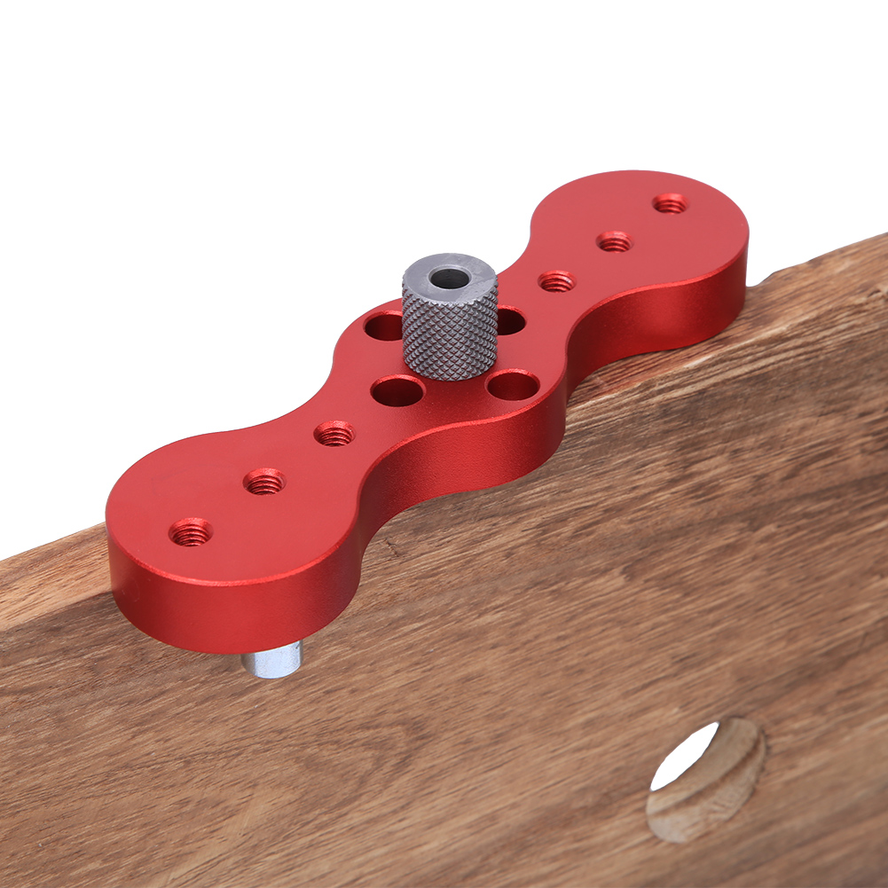 Dübelbohrschablone Für Holzbearbeitung, Aluminiumlegierung, Lochöffner 6/8/10 Mm, Rot