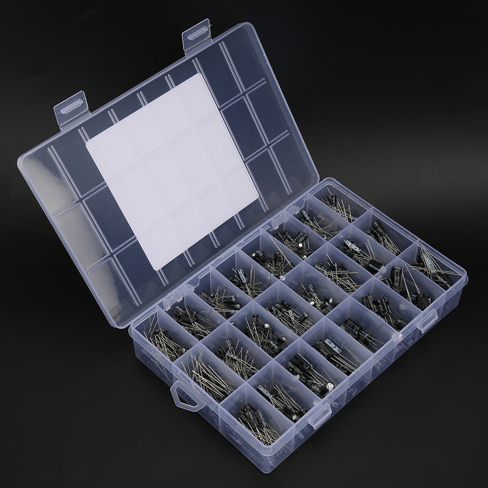 545 Aluminium-elektrolytkondensatoren-set (24 Modelle, 0,1 Μf–1000 Μf) Mit Aufbewahrungsbox