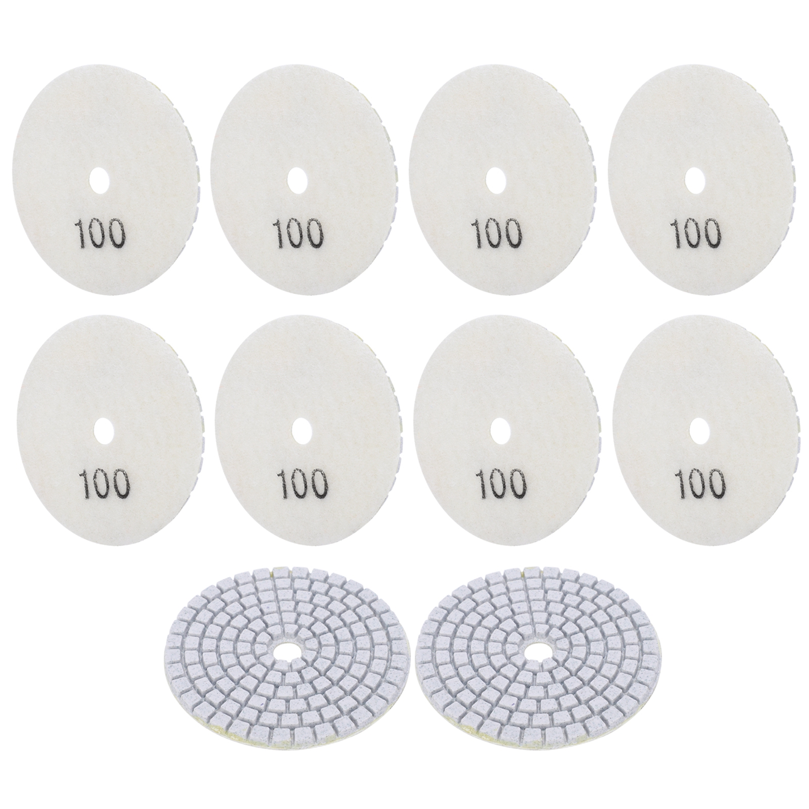10 Stück 3-zoll-schleif-/polierscheiben (diamant) Für Marmor, Beton Und Stein (100 Mesh)