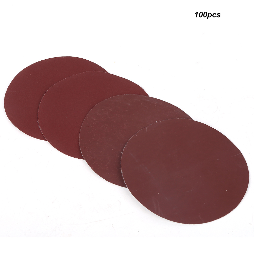 100 Schleifscheiben, 5 Zoll, Samtrücken, 125 Mm, Rundes Schleifpapier Zum Polieren Und Schleifen, Körnung 80