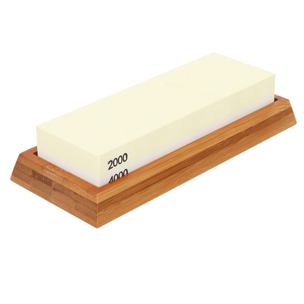 Doppelseitiger Schleifstein, Hohe Präzision, Weiß, Aus Aluminiumoxid, Körnung 2000/4000
