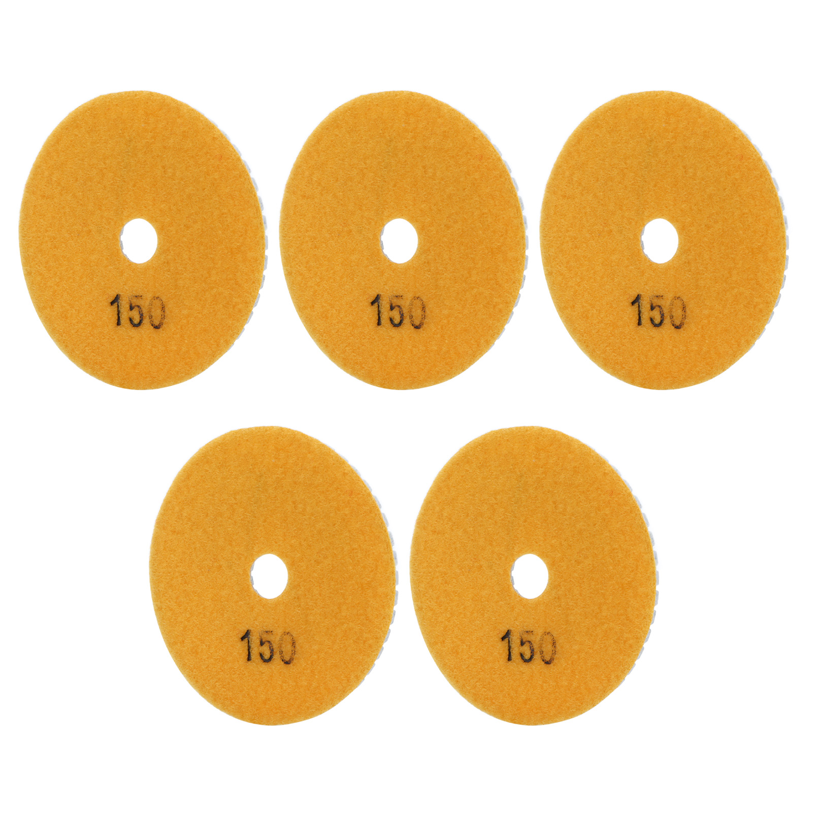 5-teiliges Set Aus 4-zoll-diamant-nasspolierpads, Weichen Schleifscheiben Für Marmor, Granit Und Keramik, Körnung 150