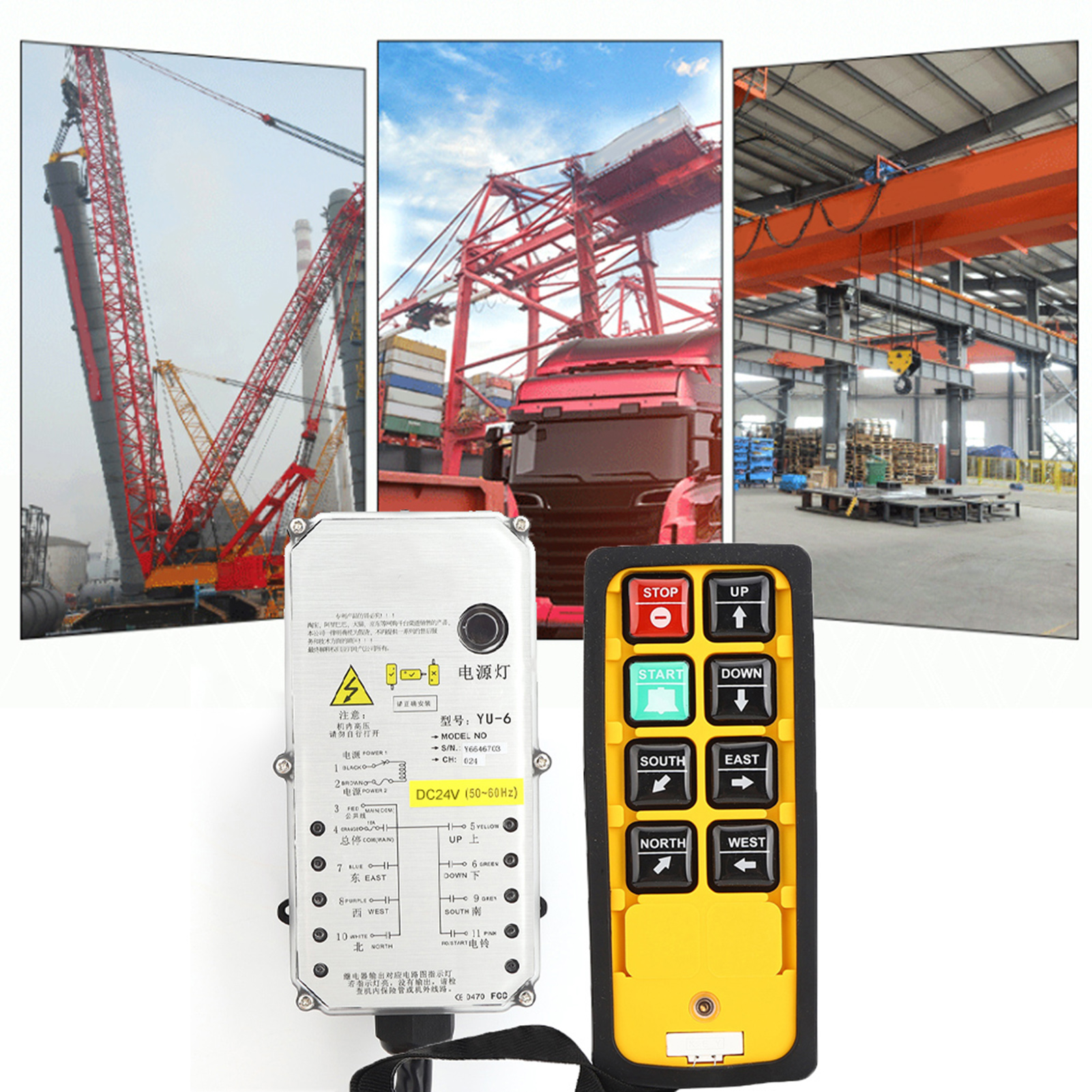 Industrieller, Dreifach Geprüfter Elektrischer Aufzugsregler Mit Einhebelmischer Und Fernbedienung Yu-6adc24v