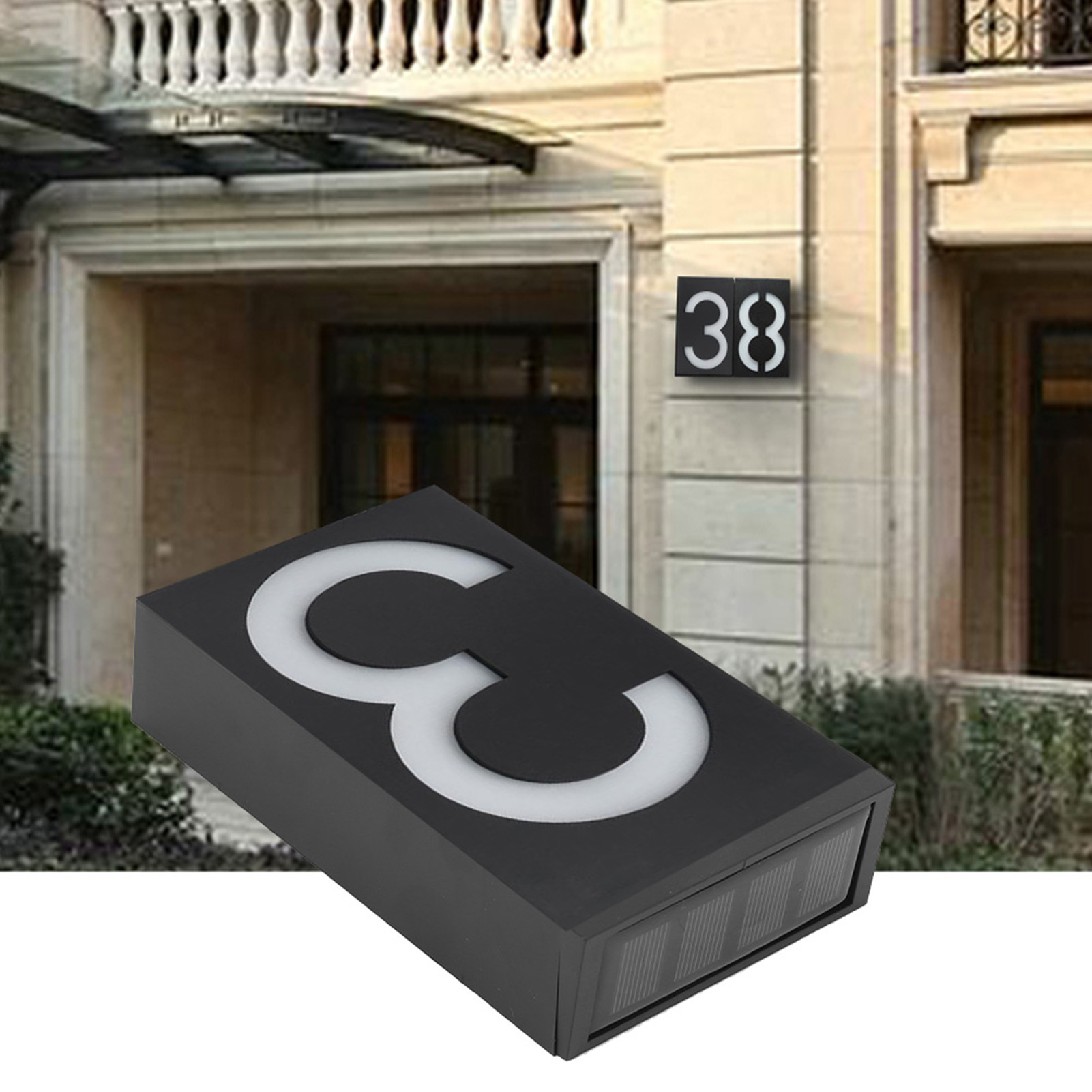 Solarbetriebene Led-beleuchtung Für Den Außenbereich, An Häusern, Hotels, In Geschäften, An Türen, An Adressen (nummer 3)