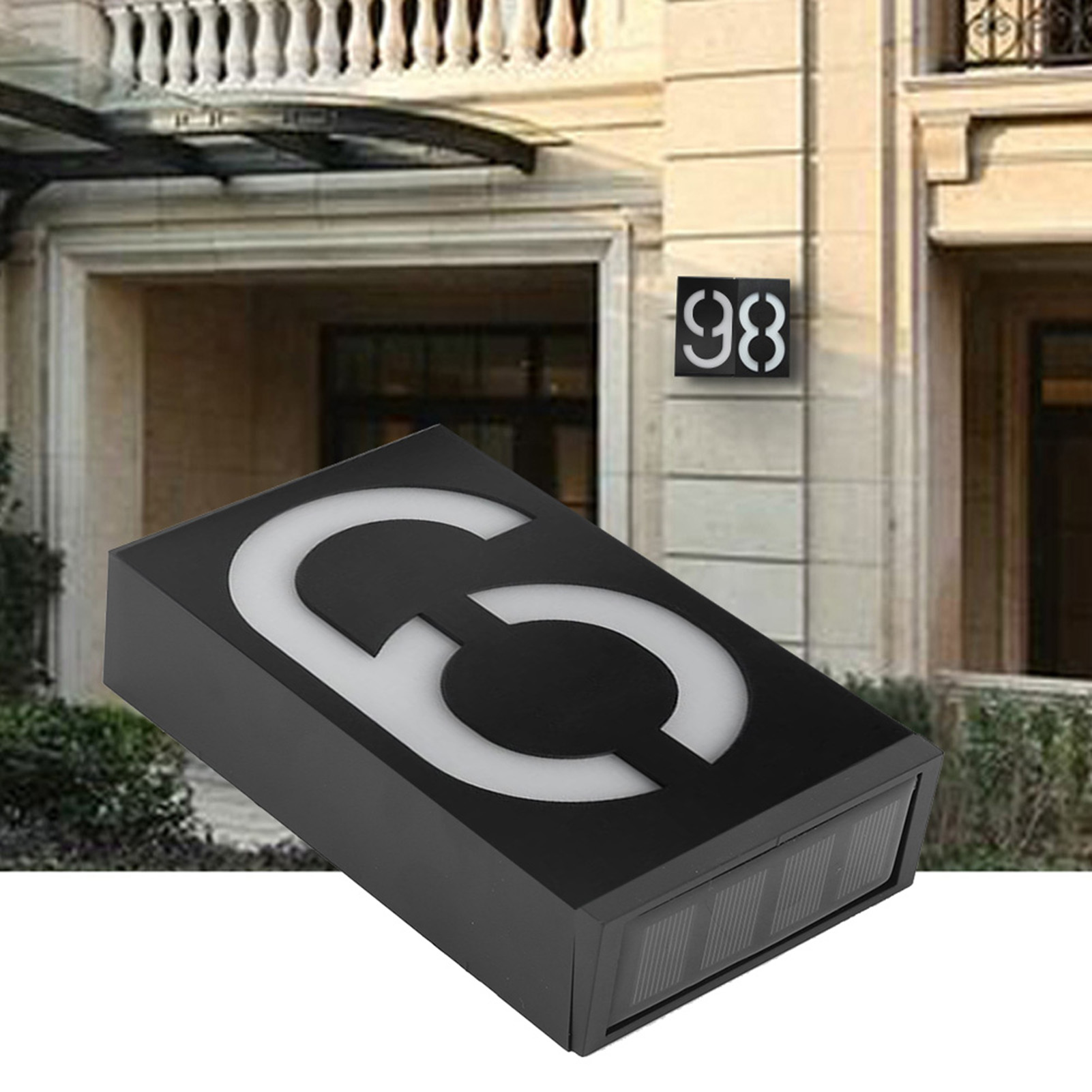 Solarbetriebene Led-beleuchtung Für Den Außenbereich, An Häusern, Hotels, Geschäften, Türen, Adressen (nummer 9)