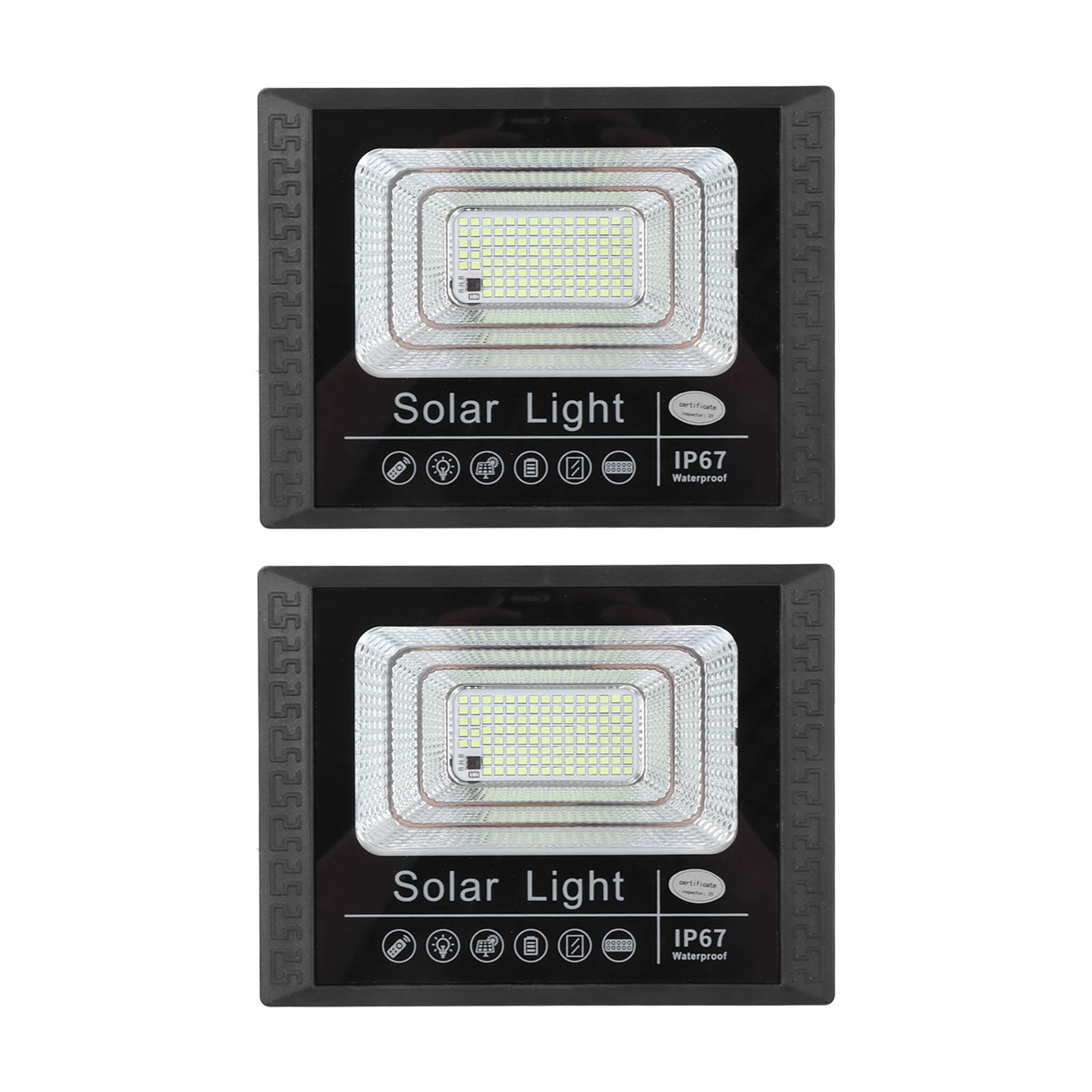 Solarbetriebene Außenleuchten Mit Kabelloser Fernbedienung, Optischem Timer Und 65 W Leistung Für Garten, Wege, Terrasse, Zaun Und Haus