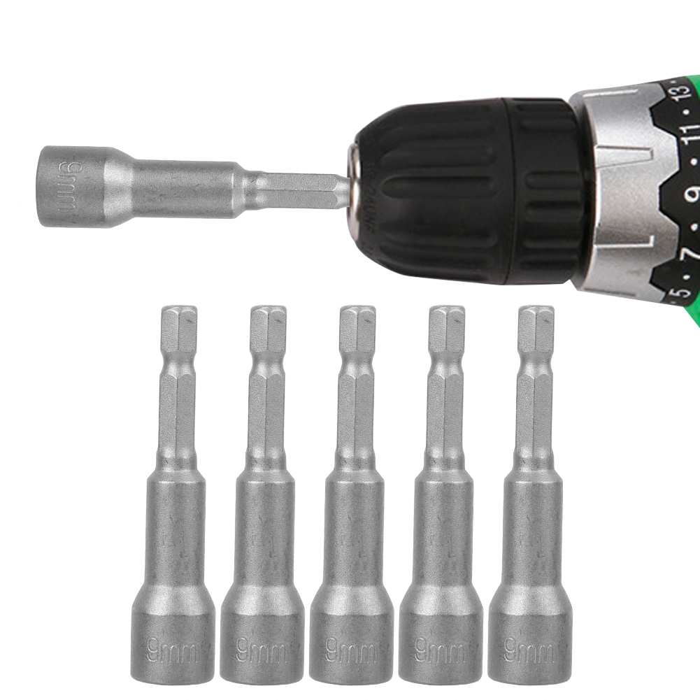 Set Mit 5 Magnetischen Inbusschlüsseln, Werkzeugstahl, Elektrischen Schraubendrehern, Magnetischen Bohrern, 9-mm-adaptern