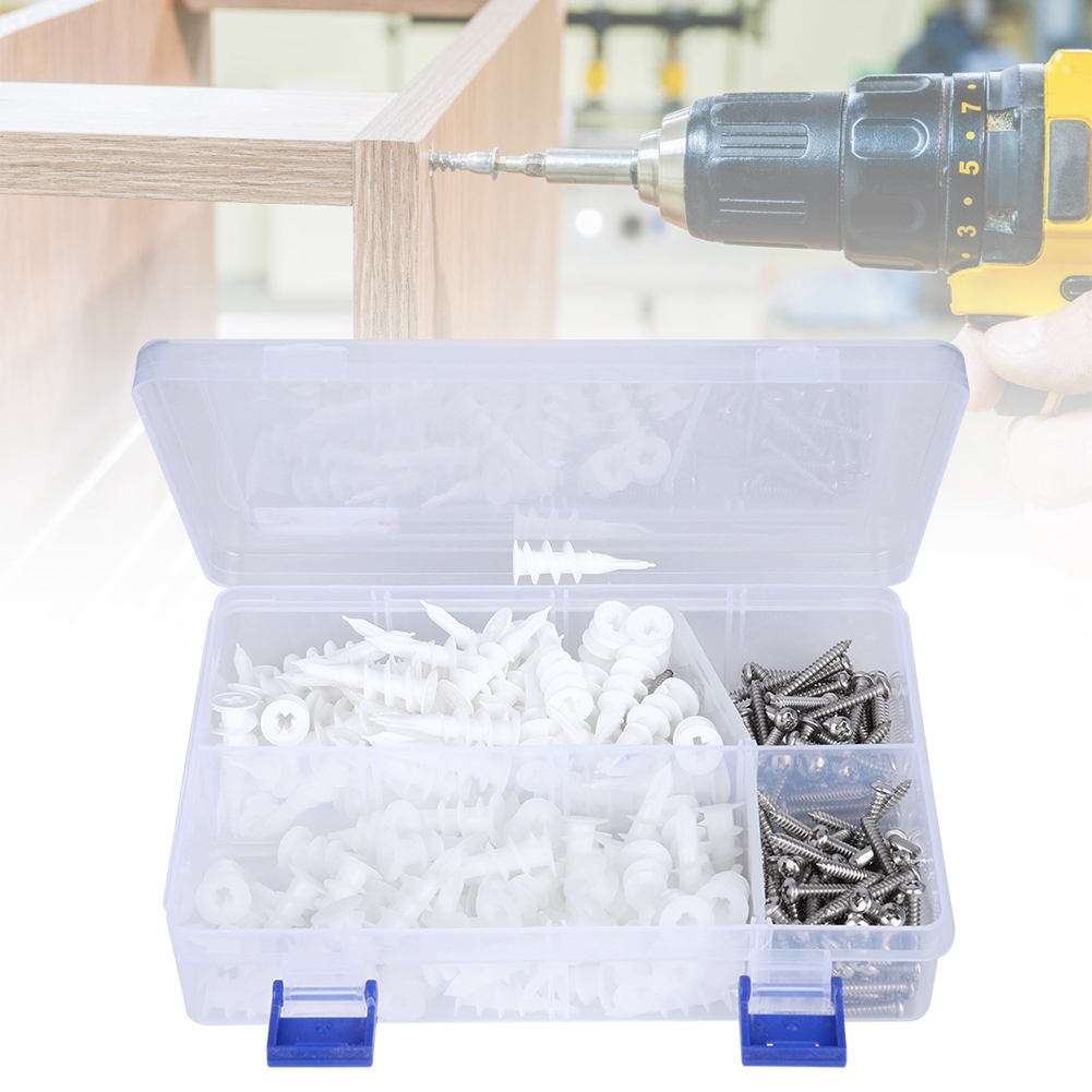 Set Mit 240 Nylon-304-spreizdübeln Und Edelstahlschrauben