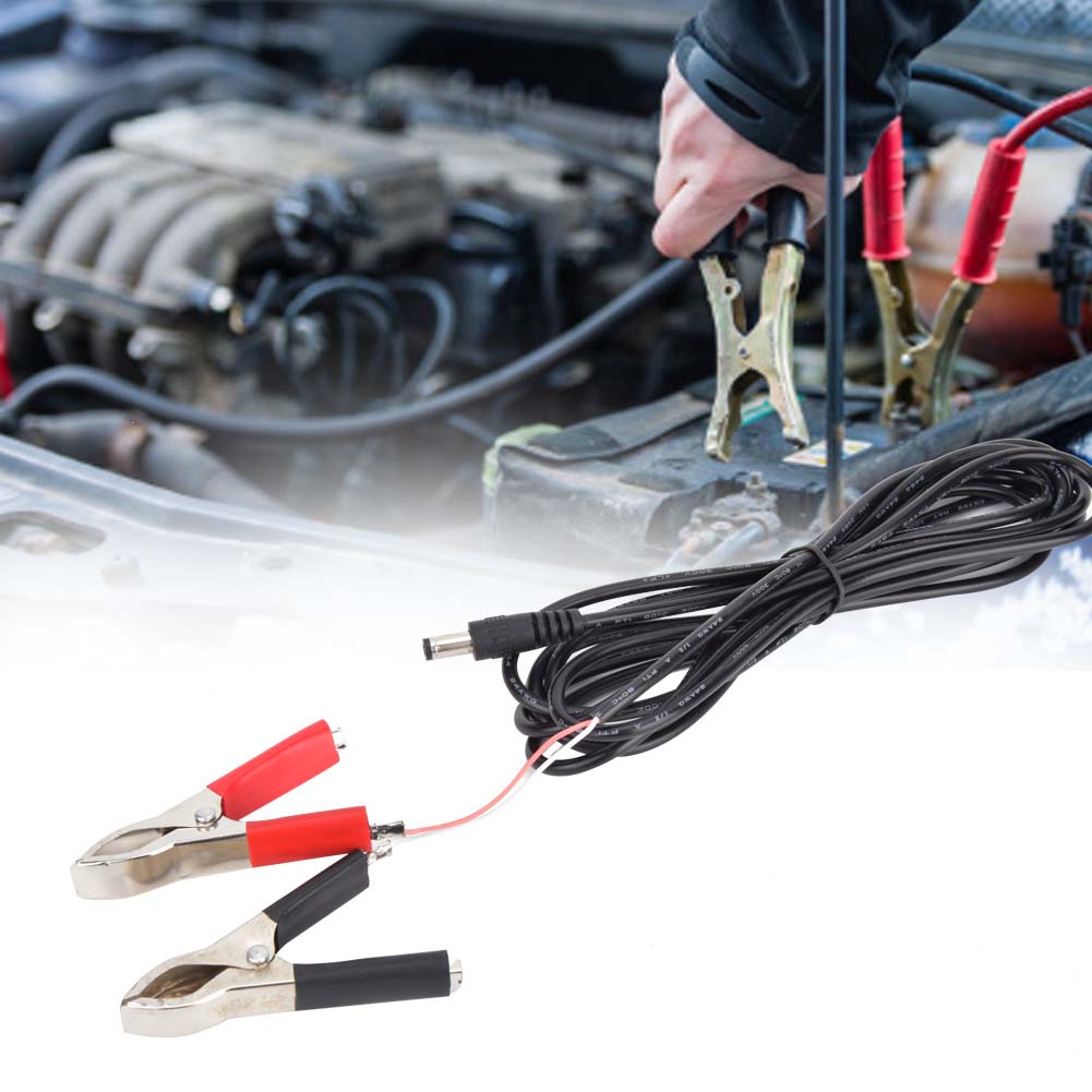 2 Dc-netzstecker (männlich) An Einem 3 Meter Langen Kabel Mit Krokodilklemme, 12 V/24 V Zum Anschluss Der Stromversorgung An Die Leds