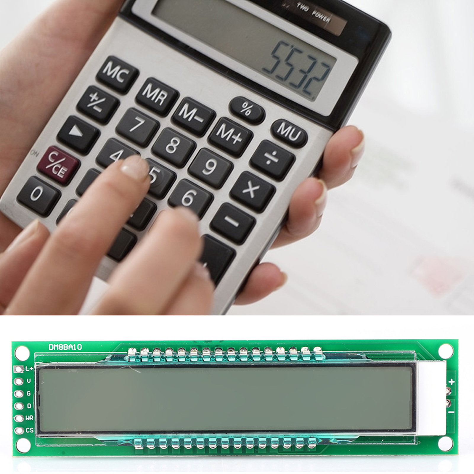 Dm8ba10 Lcd-anzeigemodul, 10-bit, 16-segment Mit Led-anzeige, 5 V Dc, Tm1622-chip, Ohne Pins
