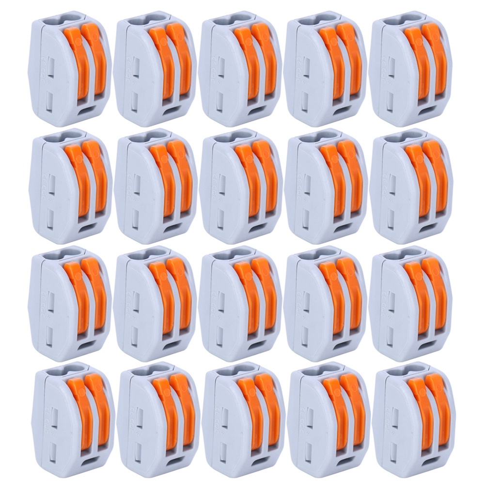 20 Pct-212 Kompaktsteckverbinder, 2-port-steckverbinder Für Beleuchtungs- Und Elektrokabel, Schnellanschluss