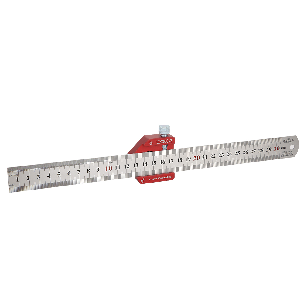 Cx300-2 300 Mm Messlineal, Holzbearbeitungslineal, Winkelmesser, Markierwerkzeug Cx300-2