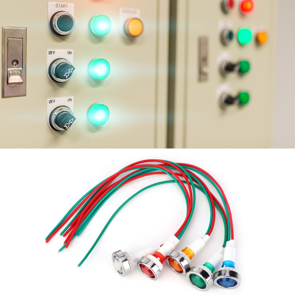 15 Stück Dc12v 10mm Led-anzeigeleuchten Mit Kabel
