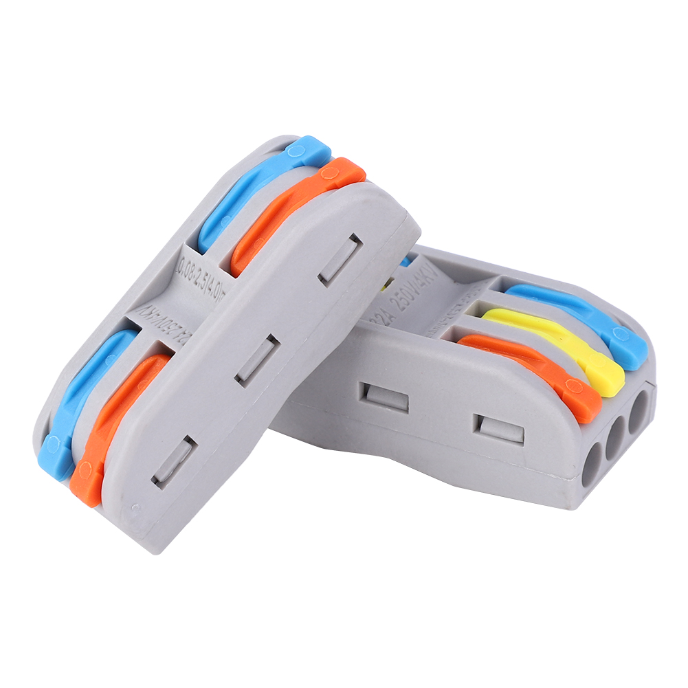 48 Farbige Kabelverbinder 11-28awg Pct-2-2 Pct-2-3 (16 Stück 2-polig, 8 Stück 3-polig)