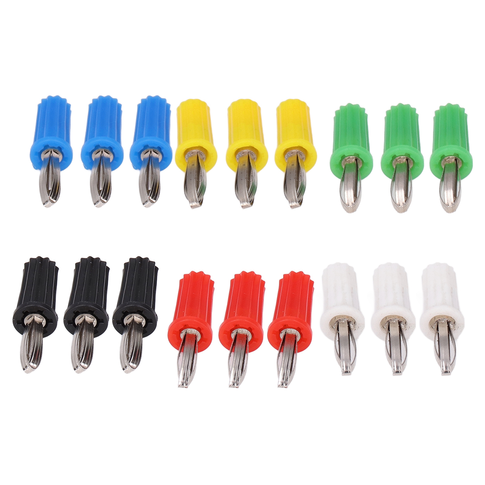 Set Mit 10 Bananensteckern, 4 Mm, Abs, Vernickeltes Messing, Robustes Material, Gute Leistung, Werkzeug Zum Anschließen Elektrischer Geräte