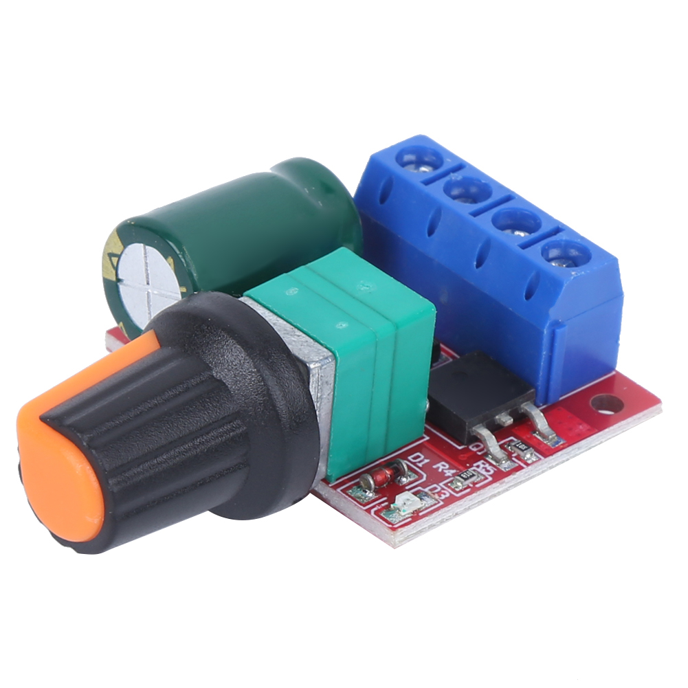 2 Pwm-drehzahlregler Für Mini-gleichstrommotoren 4,5 V–28 V, Einstellbarer Reglerschalter, Led-modul, 5 A