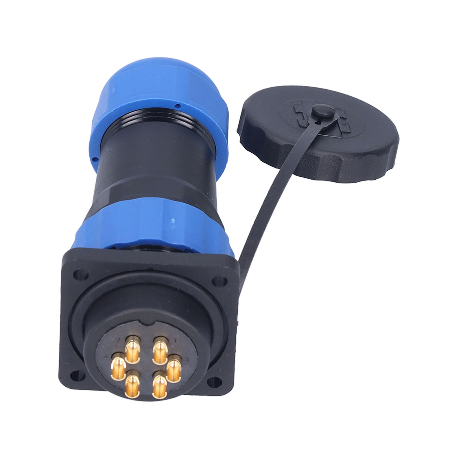 Wasserdichter, Quadratischer 4-poliger Luftfahrtstecker/-buchse, 380 V Wechselstrom, 25 A, Sp286-polig