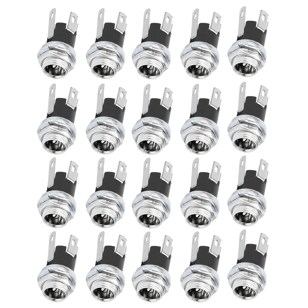 20 Dc-strombuchsen (weiblich) Mit 5,5 X 2,1 Mm Gewindemutter, Dc025m Einbaustecker