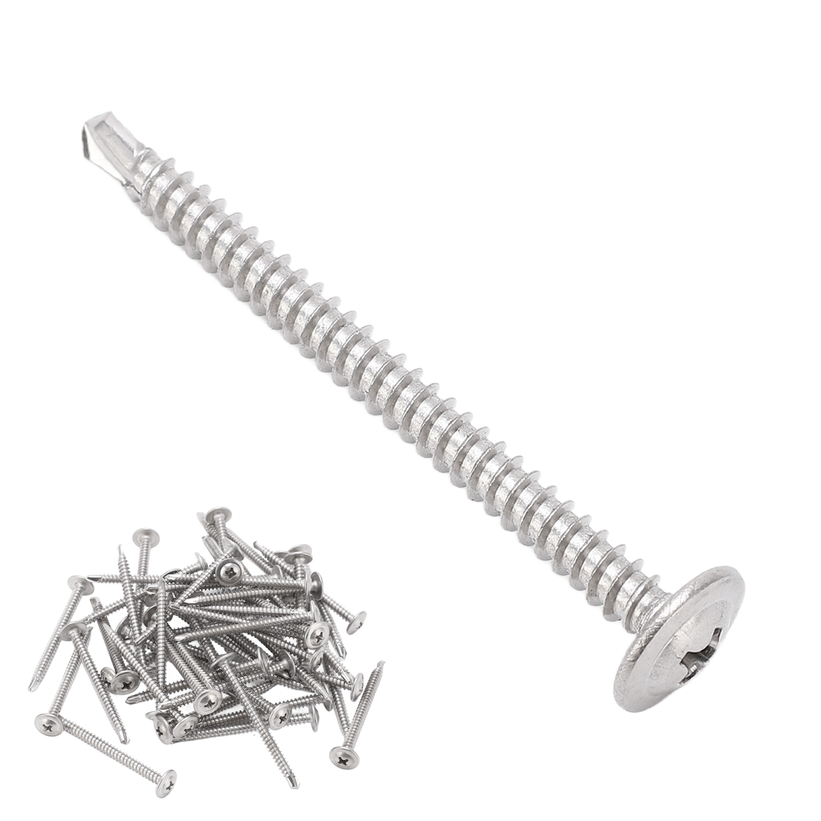 50 Stück Rundkopfschrauben, Edelstahl 304, M4,2 X 50, Selbstbohrend, Für Möbelreparaturen