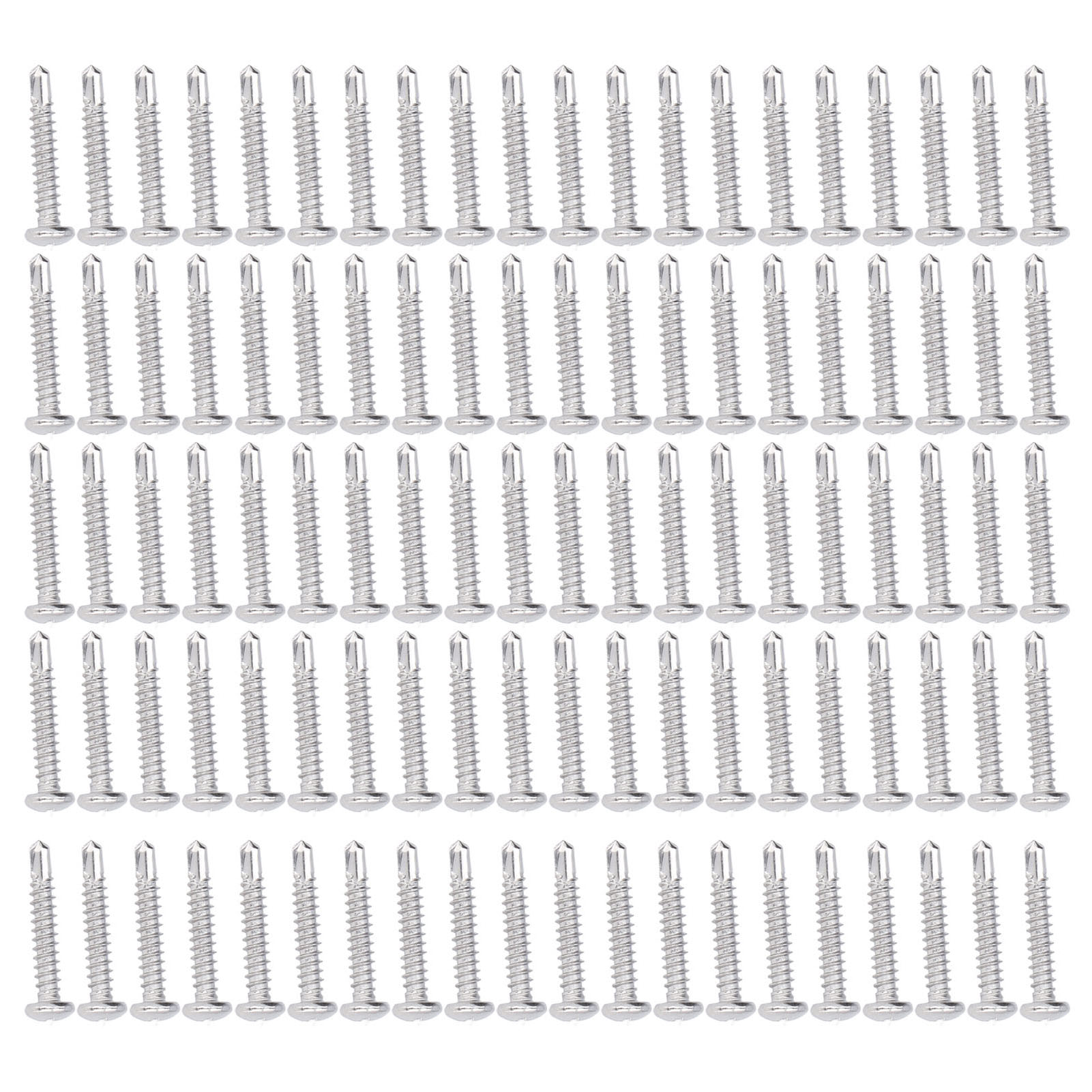 100 Rundkopf-bohrschrauben, Edelstahl 304, Holzbearbeitungsbefestigungen, M4,2 X 25