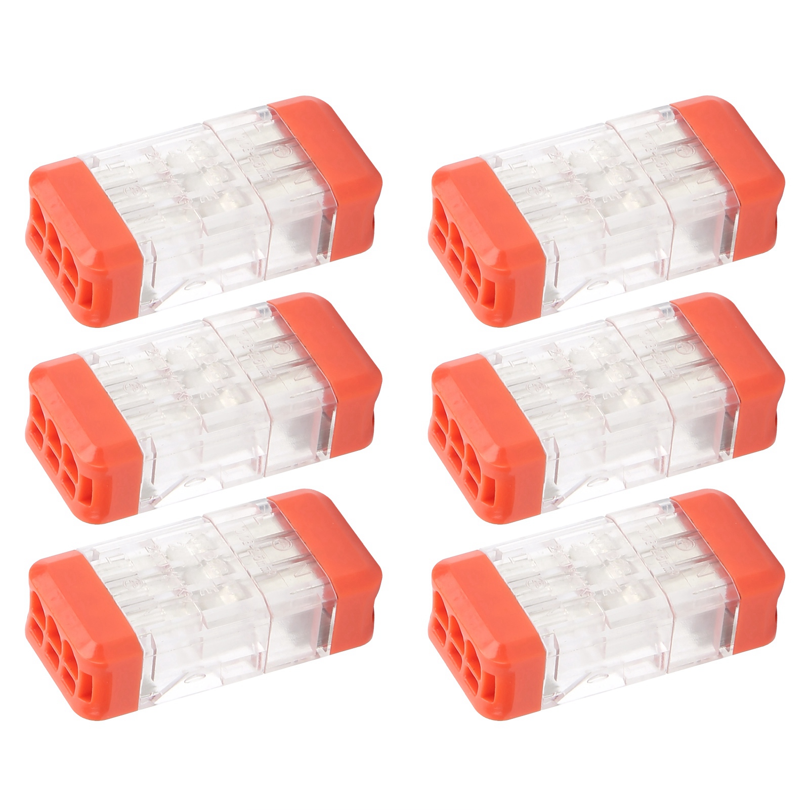 10 Transparente Schnellanschlüsse, 2-in/4-out-klemmenblöcke, 24 A, 250 V, Multifunktional