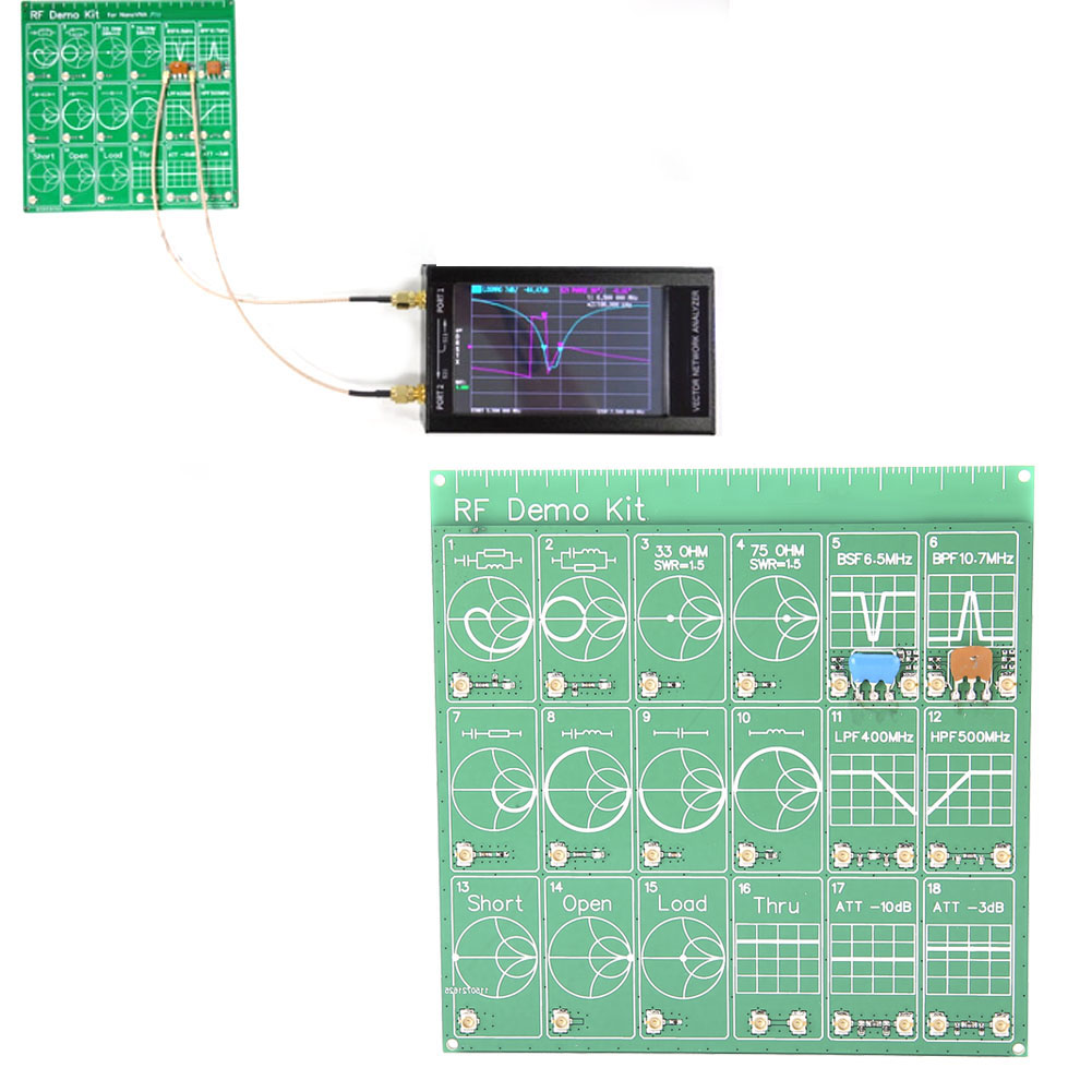 Hf-demo-kit, Hf-testplatine, Dämpfungsmodul, Vektornetzwerkanalysatorplatine