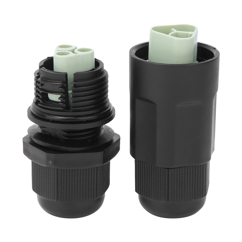 Wasserdichter Ip68-stecker Und -buchse Für Tragbare Led-kabel, 3-polig
