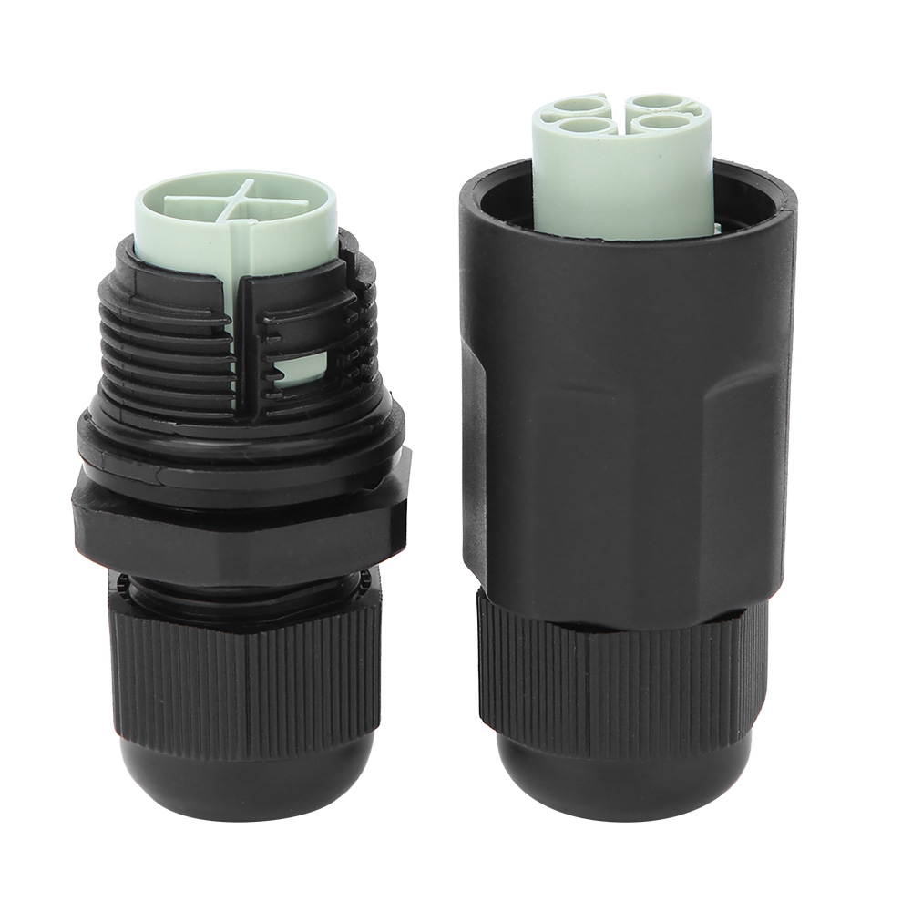 Wasserdichter Ip68-stecker Und -buchse Für Tragbare Led-kabel, 4-polig