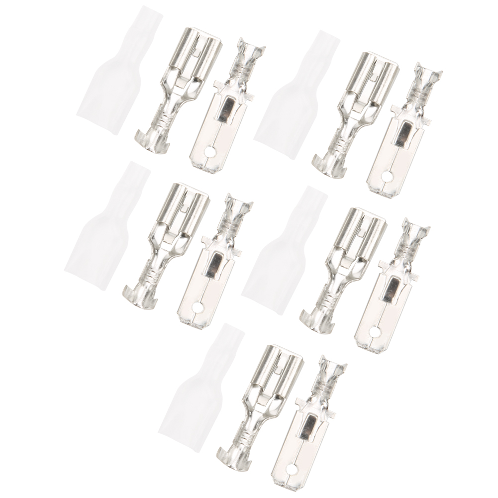 200 Flache, Verzinnte Messingverbinder (6,3 Mm) Mit Isolierhülse