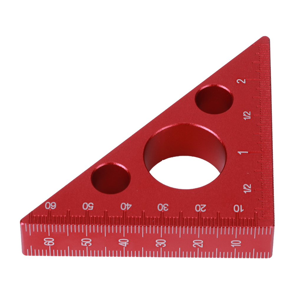 2 Zoll/6 Cm Rechtwinkliges Dreieck-höhenlineal Aus Aluminiumlegierung, Messwerkzeug Für Die Holzbearbeitung
