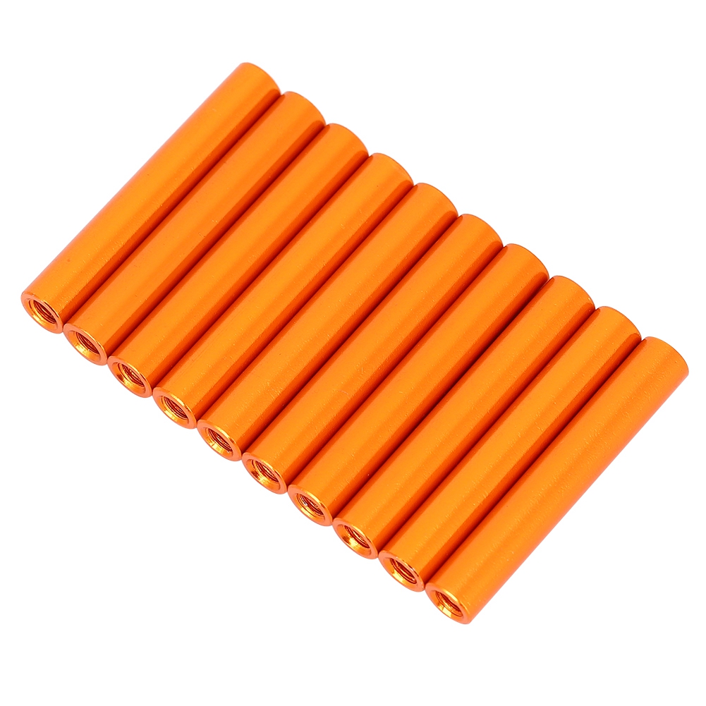 10 Runde Aluminium-abstandshalter M3x30 Für Pfosten, Orange