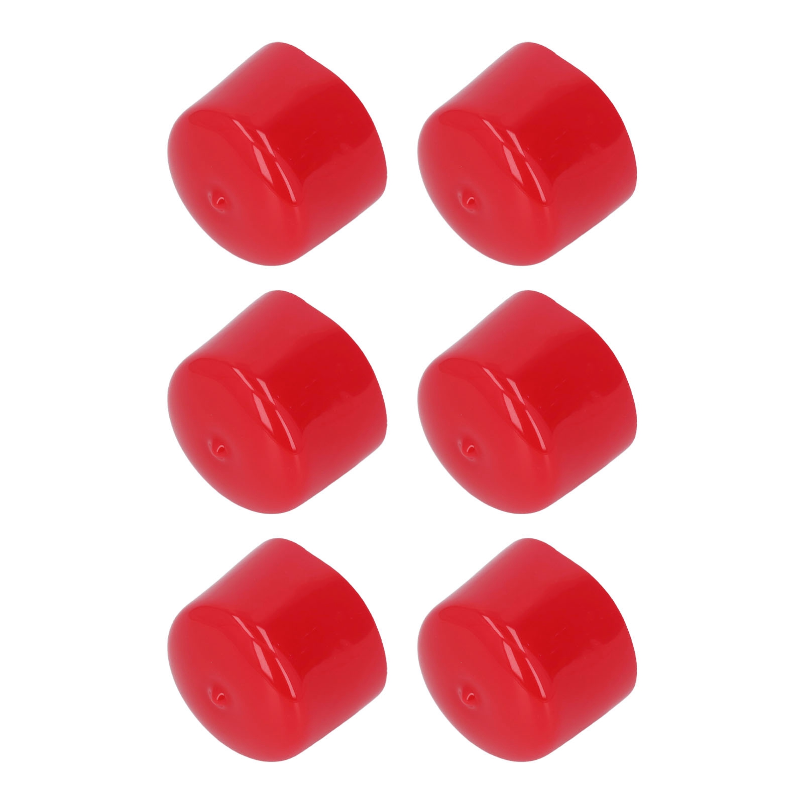 10 Pvc-schraubkappen, Flexible Gewindeschutzkappen, Universell Einsetzbar, Durchmesser 50 Mm, Rot