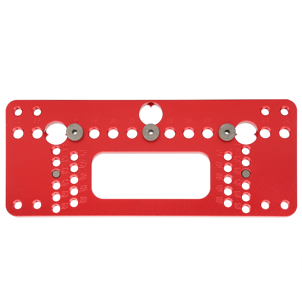 Tischlergriff Aus Aluminiumlegierung, Lochschablone, Lochöffner, Stanzhilfe, Führung, Tischlerwerkzeug, Rot 08610b