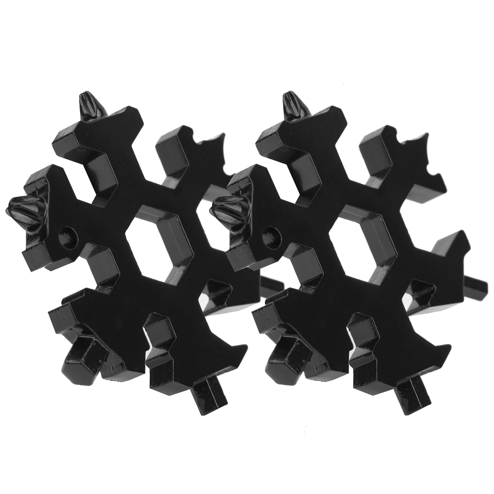 Stück 19-in-1-schlitzschraubendreher In Schneeflockenform Mit Kreuzschlitzspitze, Schwarz