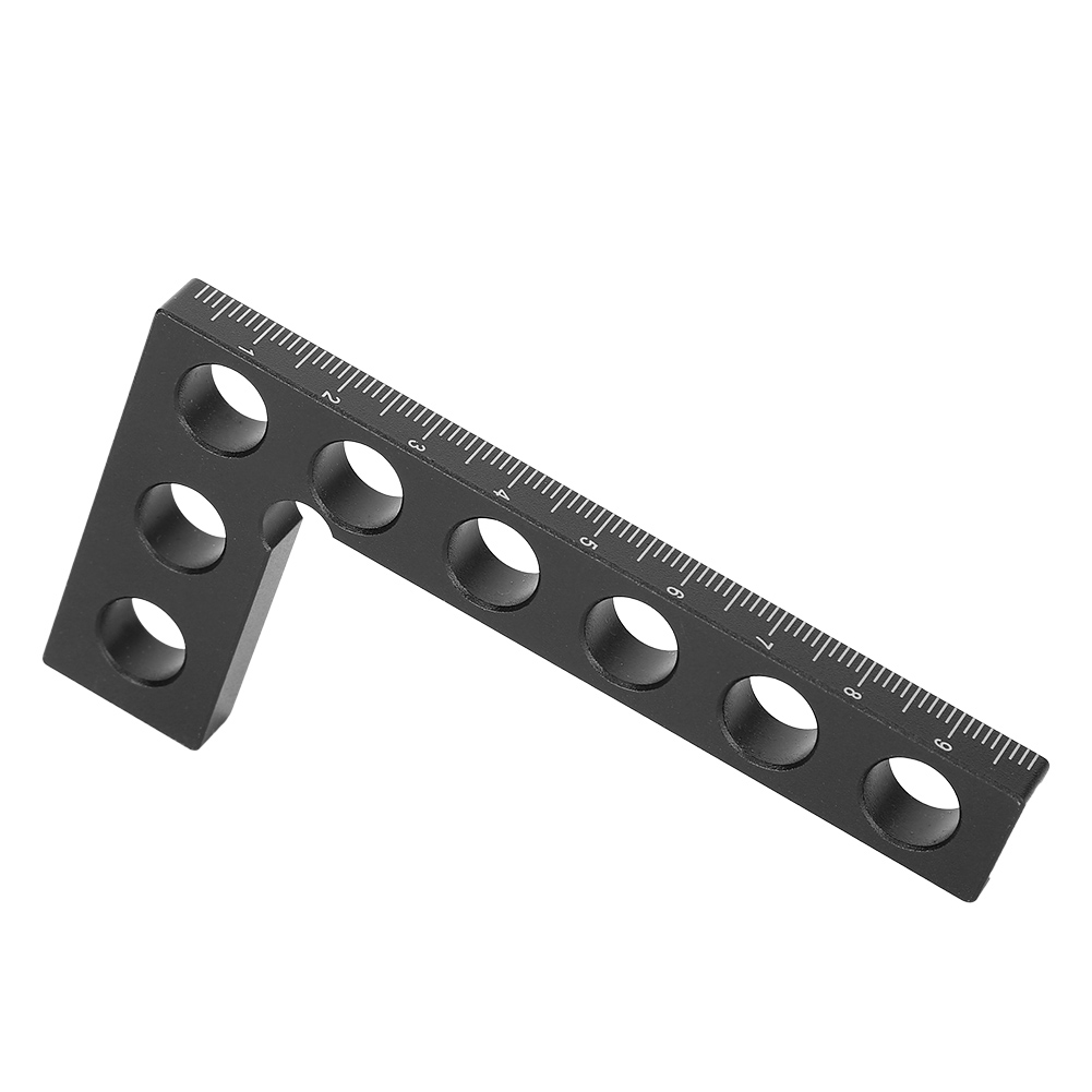 90°-winkelmesser, Holzbearbeitungswerkzeug, Metrischer Maßstab 0–100 Mm, Schwarz