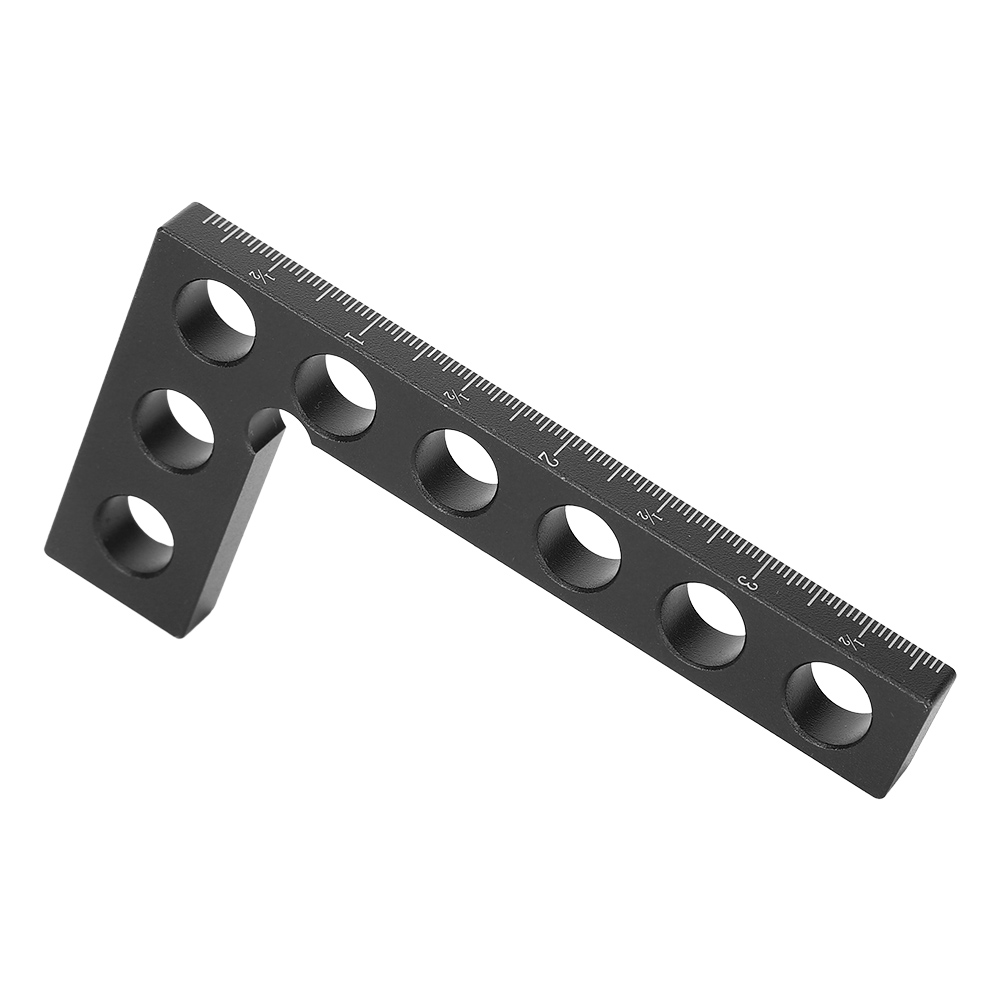 90°-positionierungswinkel, Winkelmesser, Holzbearbeitungswerkzeug, Zolllineal 0–100 Mm, Schwarz