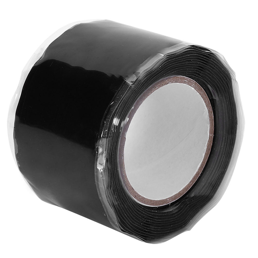 2 Stück Schwarzes, Selbstklebendes, Hochtemperaturbeständiges Silikonband, Abmessungen 0,5 Mm X 25 Mm X 1,5 M