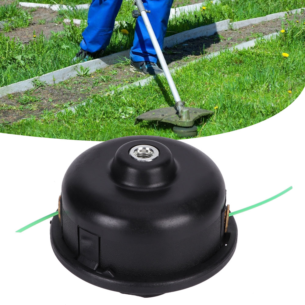 Fadentrimmerkopf, Rasenmäherteile, Gartentrimmerzubehör, Kunststoff, Schwarz, Robust