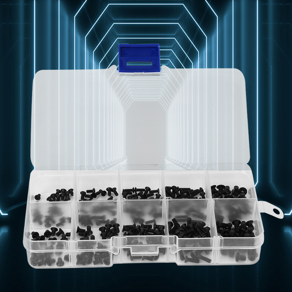 Flachkopf-maschinenschrauben, Phillips, Schwarz, Kohlenstoffstahl, Befestigungselemente Für Die Elektronikindustrie, 250 Stück.