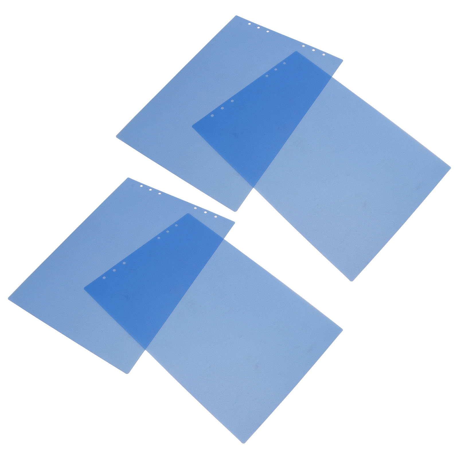 50 A4-papierumschläge Mit 6 Löchern, Aus Transparentem, Blauem Kunststoff, Für Präsentationszwecke