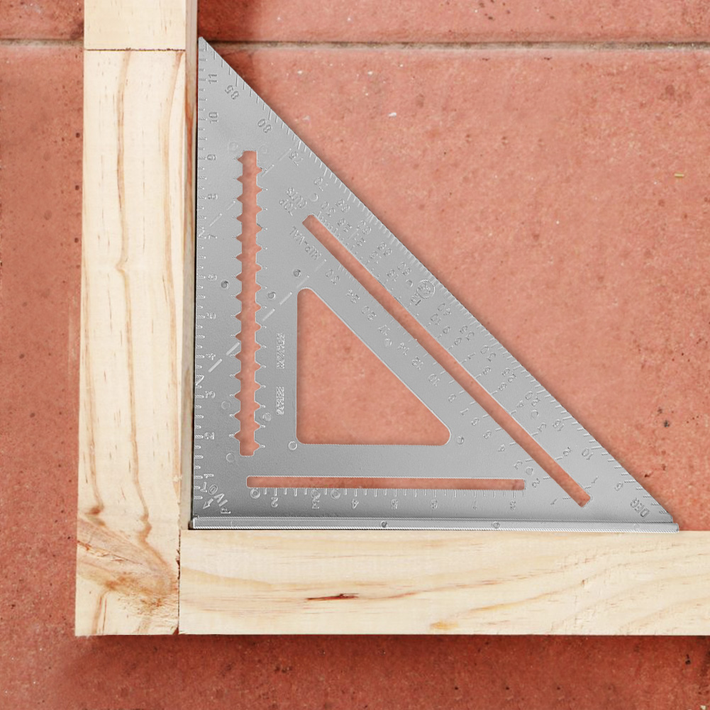 12-zoll-rechteck-dreieck-lineal, Edelstahl, Weißes Aluminium, Holzbearbeitungs-winkelmesser, Messwerkzeug (aluminiumprofil)