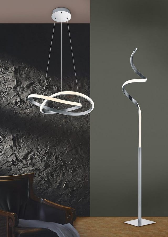 Reality Leuchten LED Stehlampe Mira, Dimmfunktion, Memoryfunktion, mehrere Helligkeitsstufen, LED fest integriert, Warmweiß, mit Sensor Dimmer, Memoryfunktion, Touch-Steuerung, 3000K, 950 Lumen