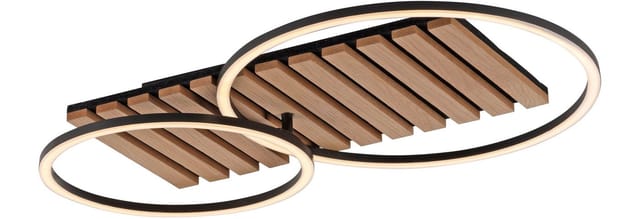 OTTO home Deckenleuchte Ullii Akustikpaneele, CCT - über Fernbedienung, Dimmer, Dimmfunktion, Ein-/Ausschalter, Farbsteuerung, Farbwechsel, Memory, nach Trennung vom Netz, Memoryfunktion, dimmbar über Fernbedienung, mehrere Helligkeitsstufen, LED fest integriert, warmweiß - kaltweiß, Frame schwenkbar, Holz, Akustik, Paneele, warmweiß, kaltweiß