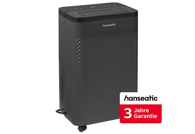 Hanseatic Luftentfeuchter Hanseatic 12L, 2in1 Entfeuchtung & Luftreinigung, Entfeuchtung 12 l/Tag, für Räume bis 24m², 3L Wassertank