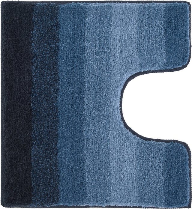 MEUSCH Badematte Palace, Höhe 23 mm, rutschhemmend beschichtet, fußbodenheizungsgeeignet, Kunstfaser, rechteckig, WC Vorleger mit Ausschnitt, Badteppich, gestreift, mit Farbverlauf, waschbar