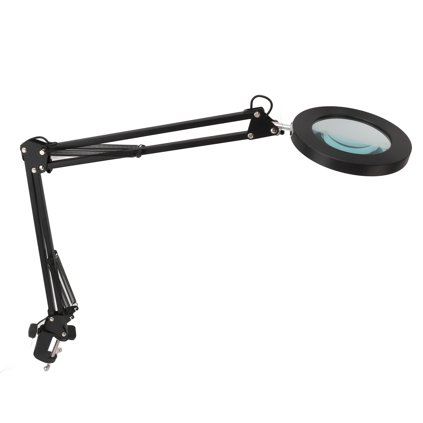 10-fache Vergrößerungslupe Mit Schreibtischlampe, Inklusive Lupe Und Klemme, 3 Farbmodi, Stufenlose Helligkeitsregelung, Led-beleuchtete Lupe, Schwarz